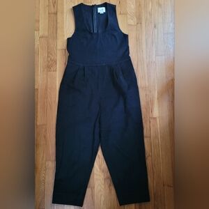 Steven Alan Sonic Jumpsuit Black Sleeveless Wide Leg Romper S